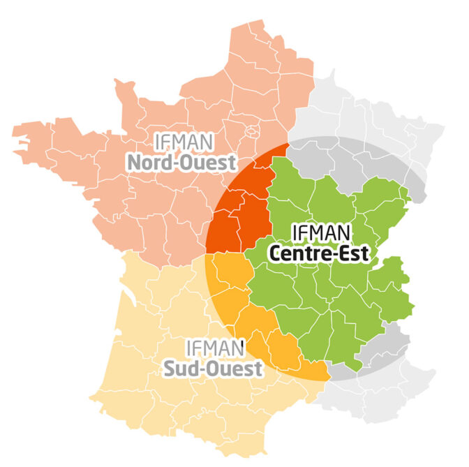 Carte de France : IFMAN Co Centre-Est