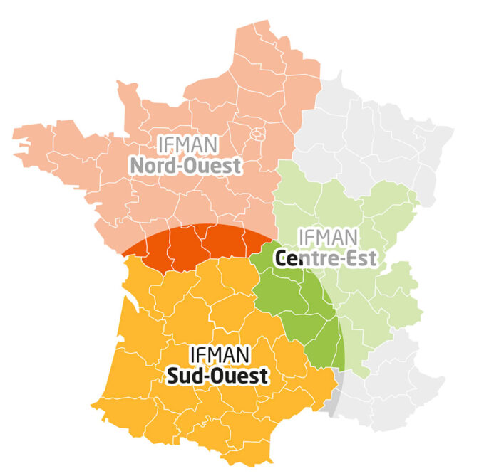 Carte de France : IFMAN Co Sud-Ouest